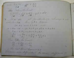 Page showing example of differential calculus.